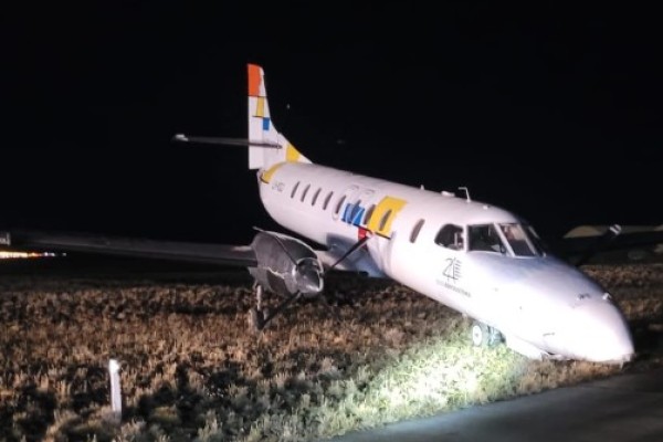Avión que transportaba explosivos despistó en el aeropuerto de Río Gallegos